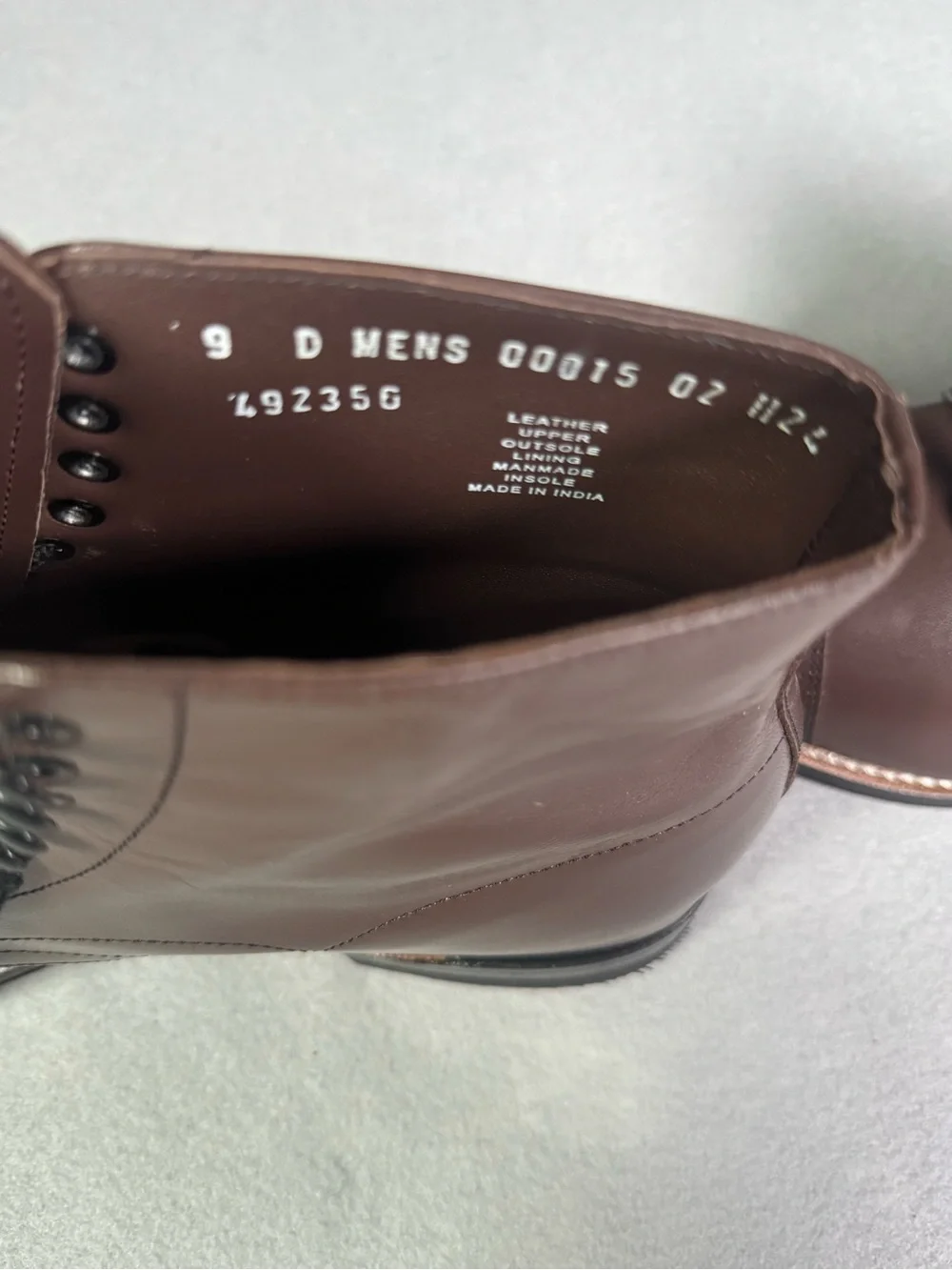 Stacy Adams Madison Men's Boots 9D Brown Kidskin Leather Cap Toe 00015-02 NWOB